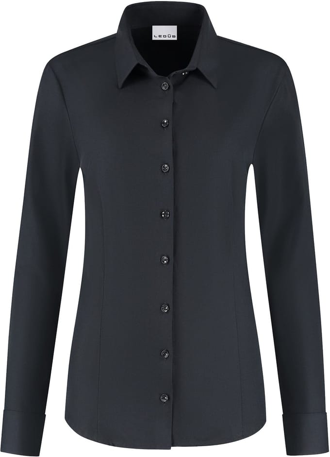 Ledub dames blouse Rosalie - popeline - zwart