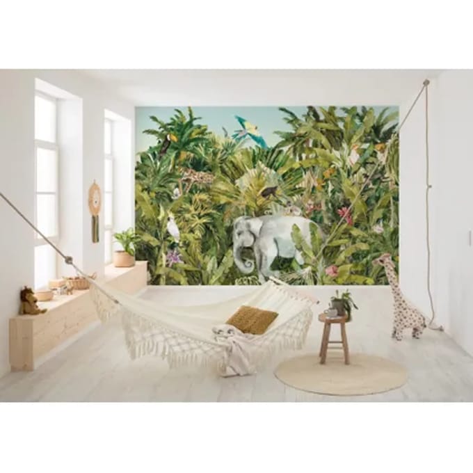 Fotobehang Jungle Expedition - Meerkleurig - 2,80m X 400cm