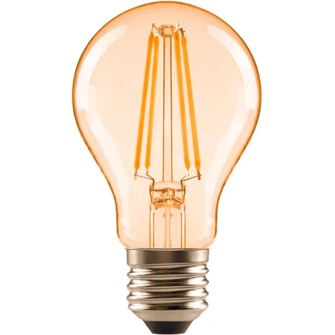 Sencys Ledfilamentlamp Peertje - Amber - D6cm - Warm Wit - E27 - 6,5w