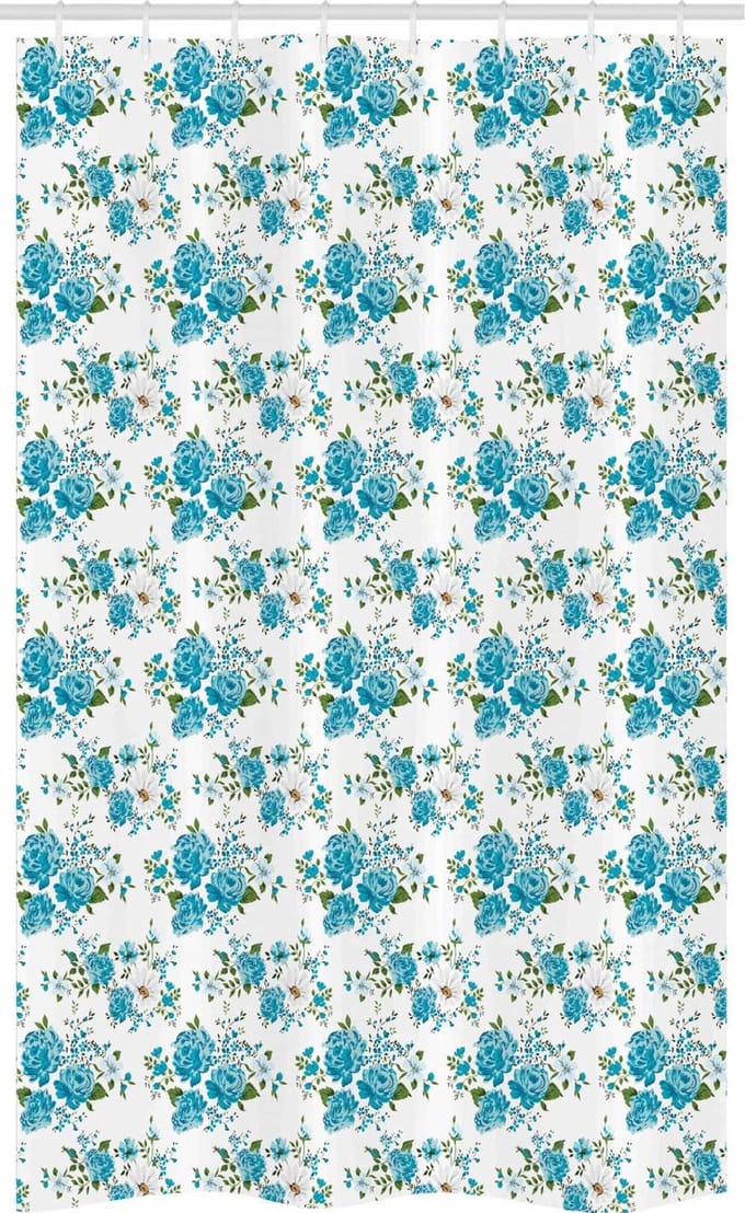 ABAKUHAUS – Douchgordijn Gebloemd 120x180 cm – Polyester – Multi