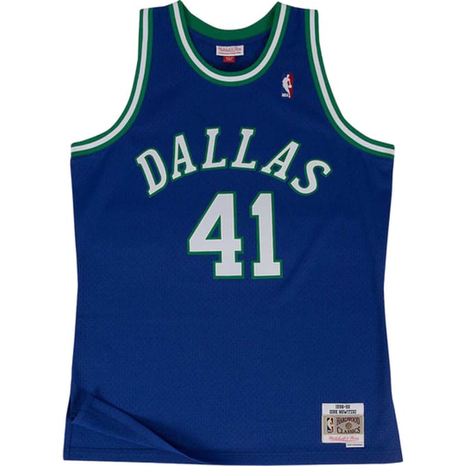 Mitchell And Ness NBA Dallas Mavericks 1998-1999 Dirk Nowitzki Shirt Blauw