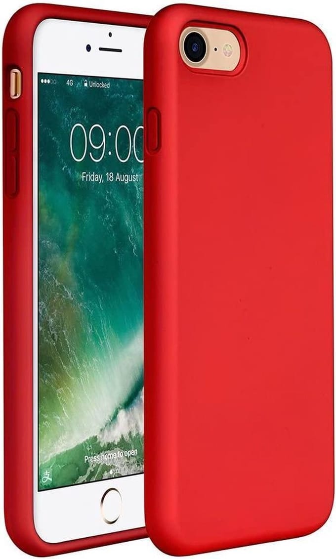 HB Hoesje Geschikt voor Apple iPhone 7 / 8 - Rood - Siliconen Back Cover