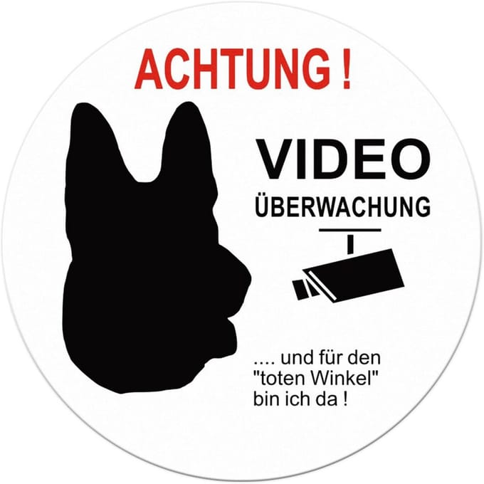 Videobewaking Bord Metaal Klein - Duidelijke Camerabewaking Waarschuwingssticker