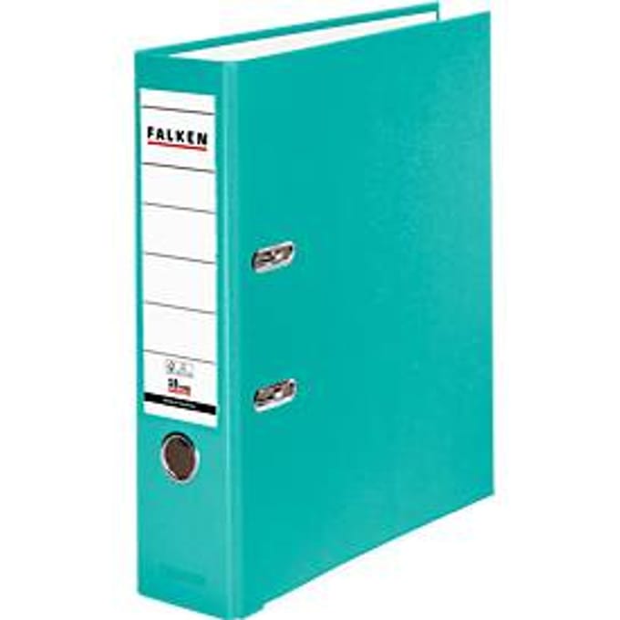 Falken PP color ordner, A4, rugbreedte 80 mm, 20 stuks, turquoise
