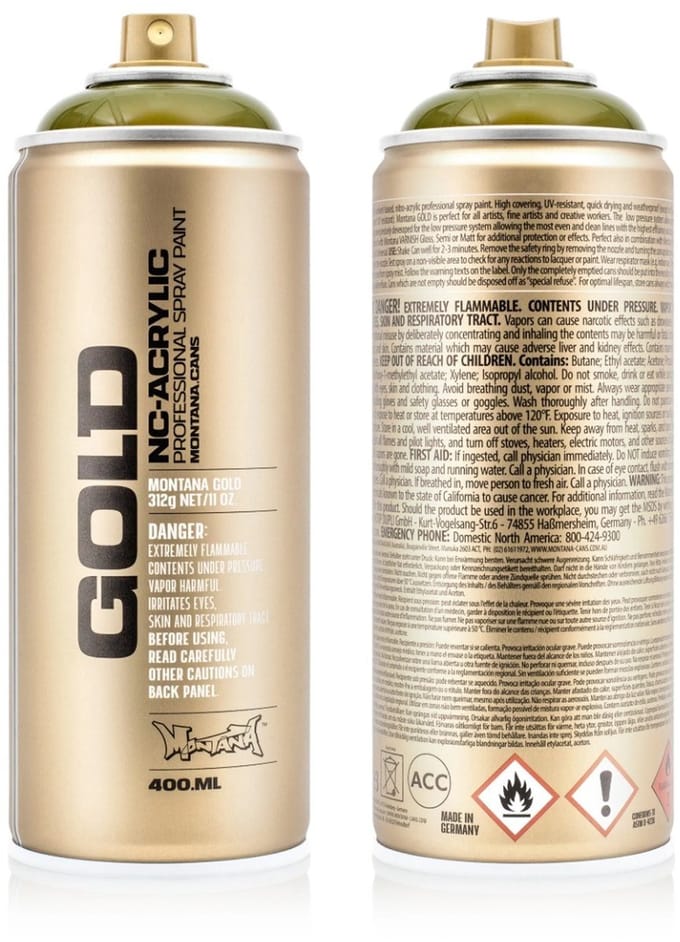 Montana GOLD Transparent Olive Green T6340 spuitbus 400ml