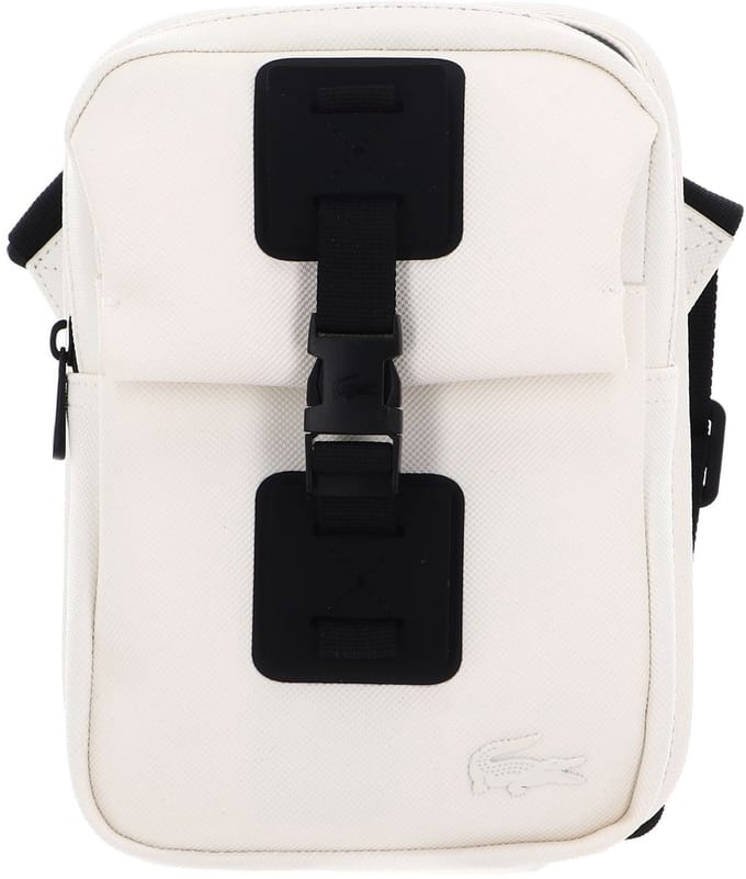 LACOSTE Schoudertas Tabletzak Naos Vertical Crossover Bag Farine Crème