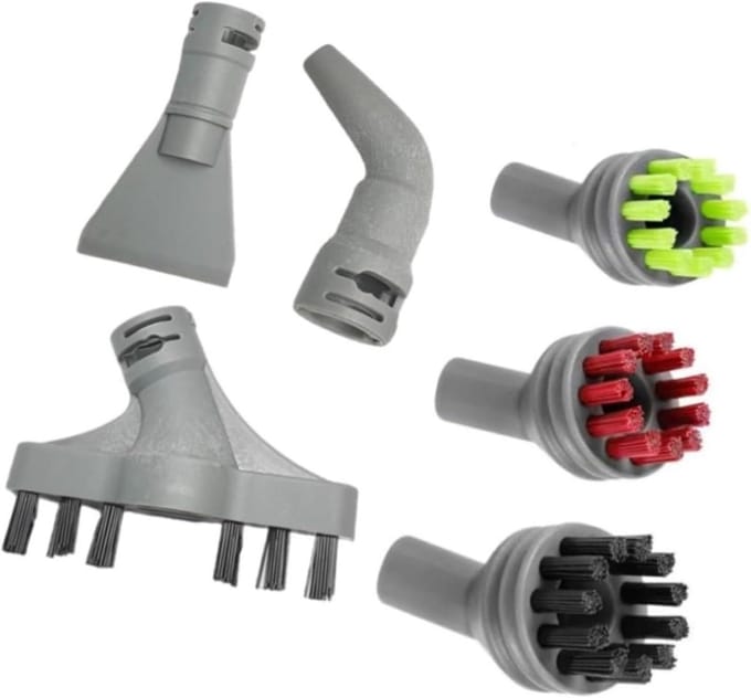 Stoomreiniger Accessoires - Reinigingsborstels Set - Grondig Schoonmaken - Kleurgecodeerd Ontwerp - 6 Stuks - Meerdere Kleuren