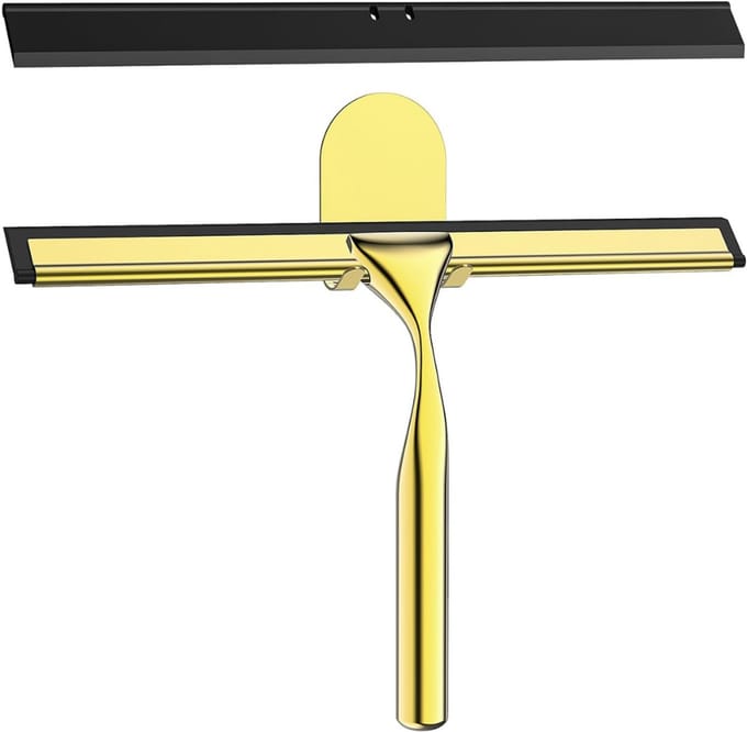 HEZIVO® Luxe Douchewisser Goud - Raamwisser Badkamer - 25,5 cm