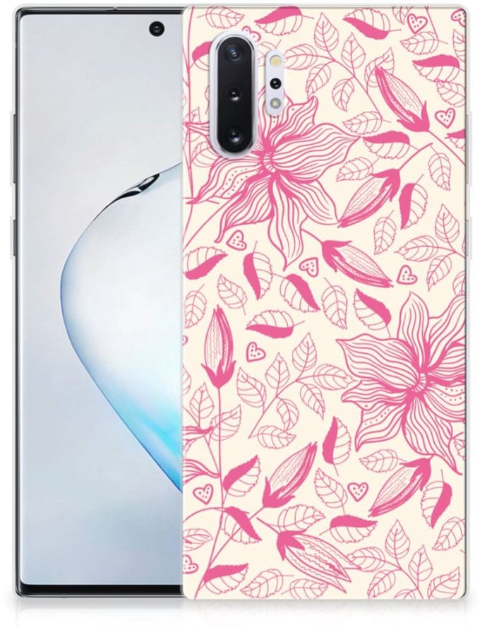 Samsung Galaxy Note 10 Plus TPU Case Pink Flowers