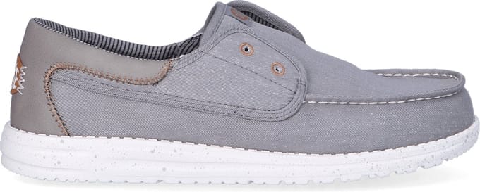 HEYDUDE - Wally Cru Stretch Canvas - Heren - Loafers - Grijs