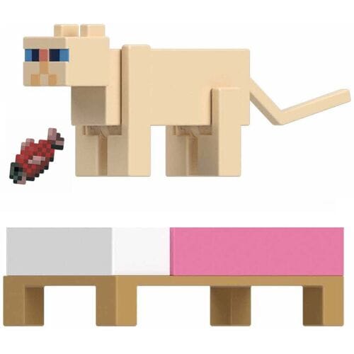 Minecraft Biome Builds Perzische kat actiefiguur - 8 cm, JCN30