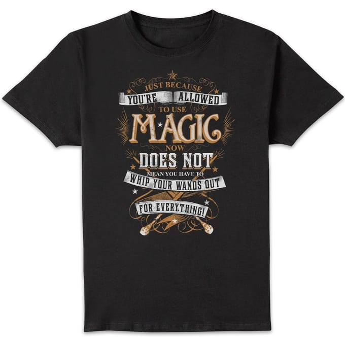 Harry Potter Whip Your Wands Out t-shirt - Zwart - S