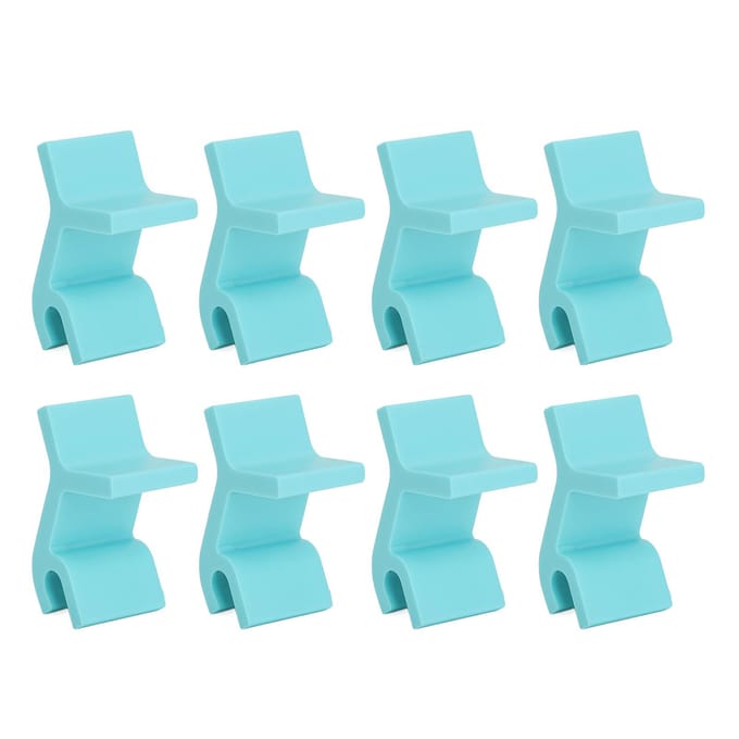 8 pièces Empileurs de plaque de cuisson Gain de place Universels Empilables Empileurs de plat de cuisson en silicone pour biscuits blue