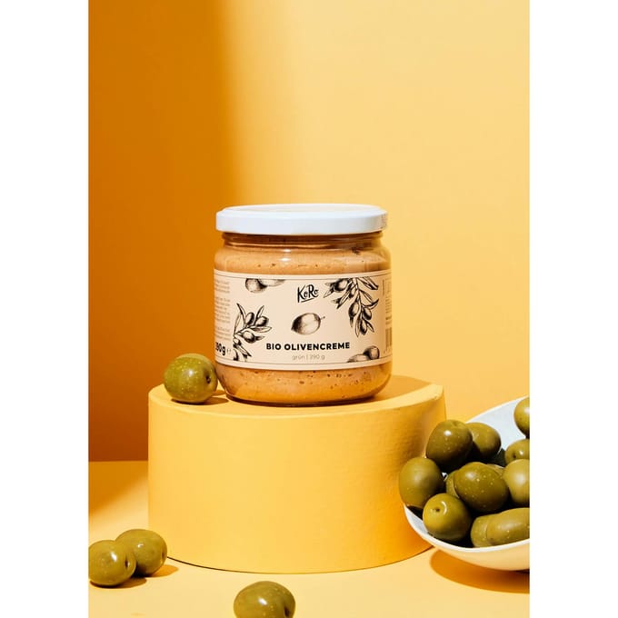 Bio groene-olijvencrème 380 g