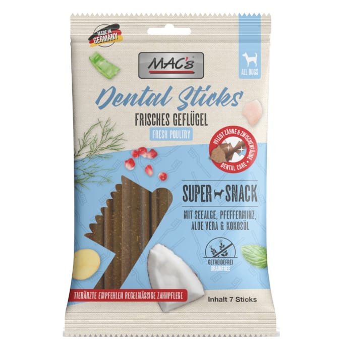 180g MAC's DOG Dental Sticks Vers Gevogelte Hondensnacks