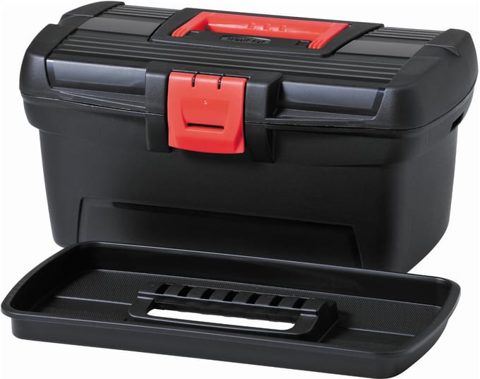 Curver Herobox Gereedschapskist - 33 x 20 x H16 - Zwart/rood