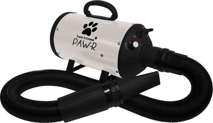 Waterblazer Paw-R Wit, volledig regelbaar. Onmisbaar voor de vachtverzorging van uw hond