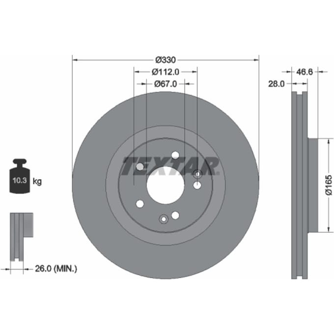 Remschijf TEXTAR 92151005
