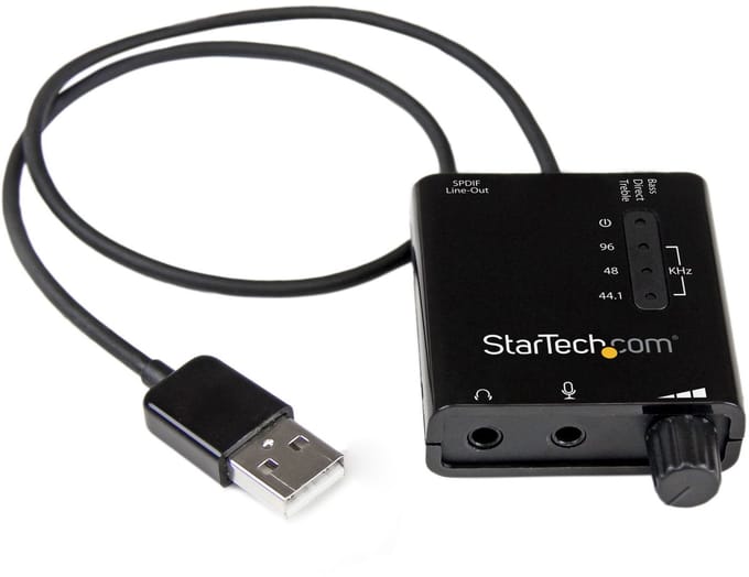 StarTech.com USB Stereo Audio Adapter External Sound Card