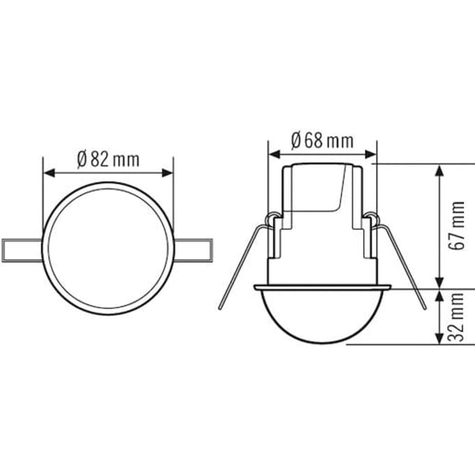 ESYLUX Compact Express Bewegingssensorelement - EP10510755 - E36C8