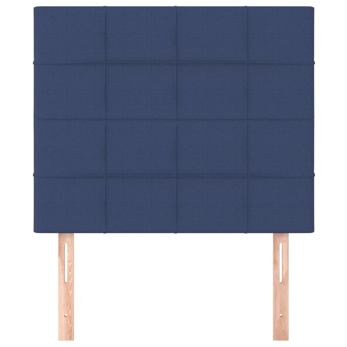 vidaXL - Hoofdbord - blauw - 100x5x118/128 - cm - stof