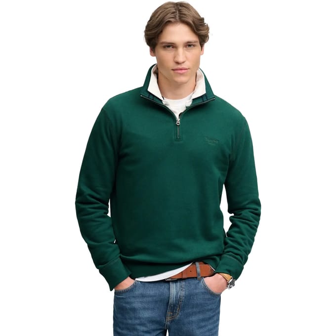 Superdry Essential Serif Half Zip Sweater Heren