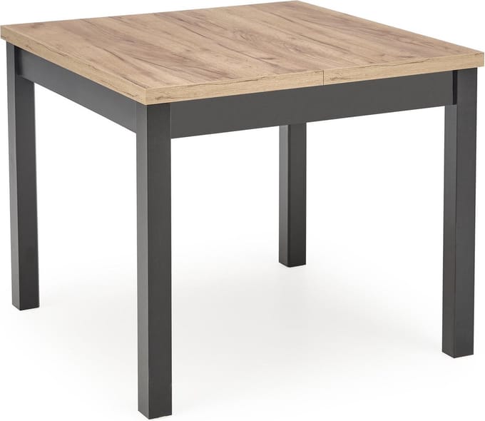 Vierkant eettafel Tiago Uitschuifbaar 90x90 cm eiken met zwart