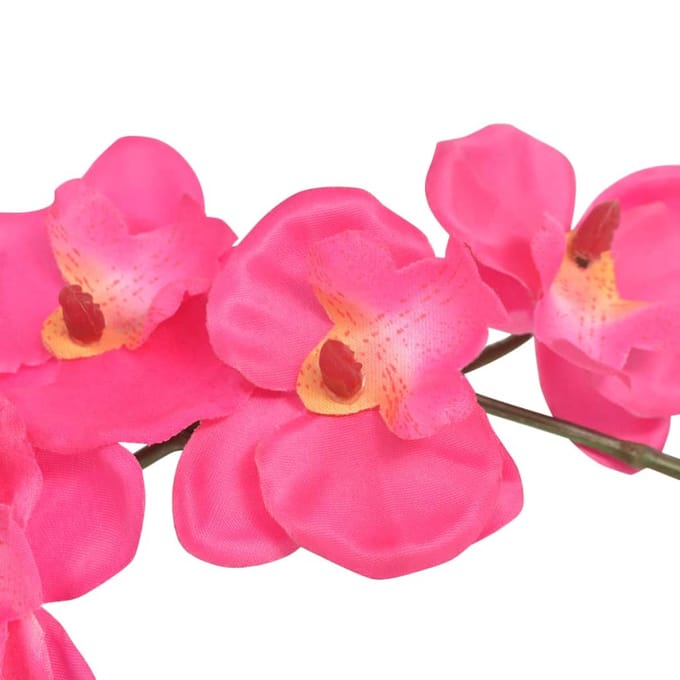 vidaXL - Kunstplant - orchidee - met - pot - 30 - cm - rood