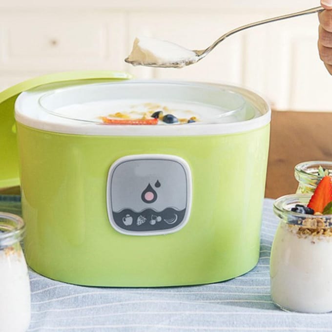 Elektrische Yoghurtmaker 1L Multifunctioneel Automatisch Compact Zelfgemaakte Griekse Yoghurtmaker Machine voor yellow