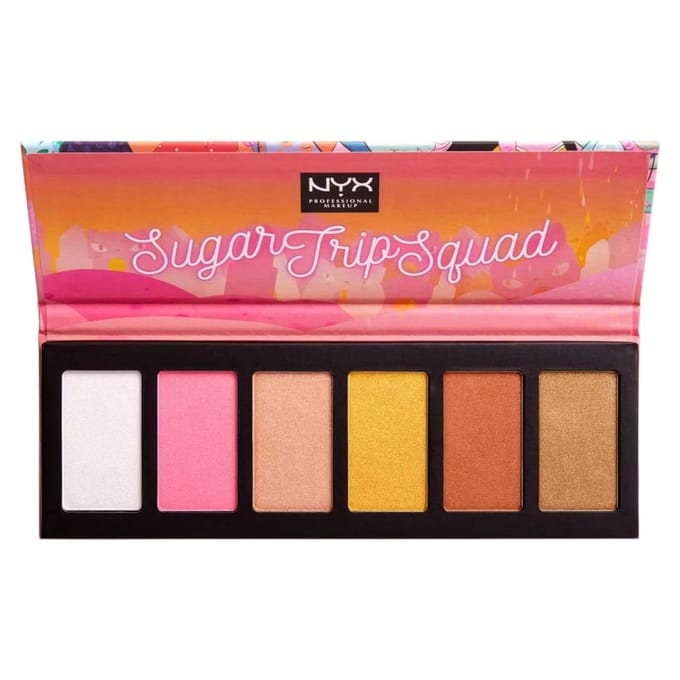 Nyx, Sugar Trip Squad, Sans Cruauté, Scintillant, Palette Highlighter, 01, SQUADHP, 30 g