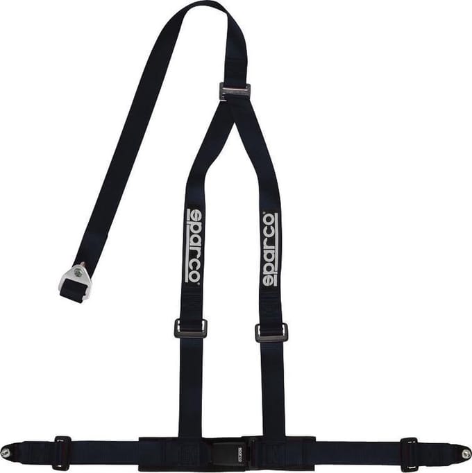 Sparco 3-Punts Sportgordel - Zwart - incl. Schroefbevestiging (E-Keur)