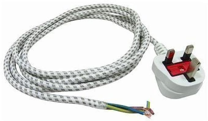 Stoomstrijkijzer Kabel - Vervangingssnoer Strijkijzer - Strijken Thuis - Commerciële Kwaliteit - 2.5 Meter - Zwart