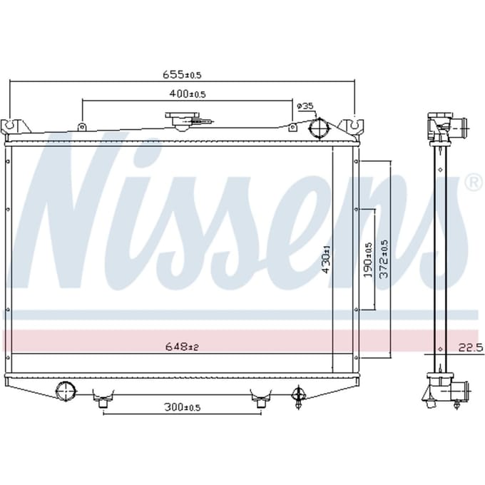 Radiator, motorkoeling NISSENS 62988
