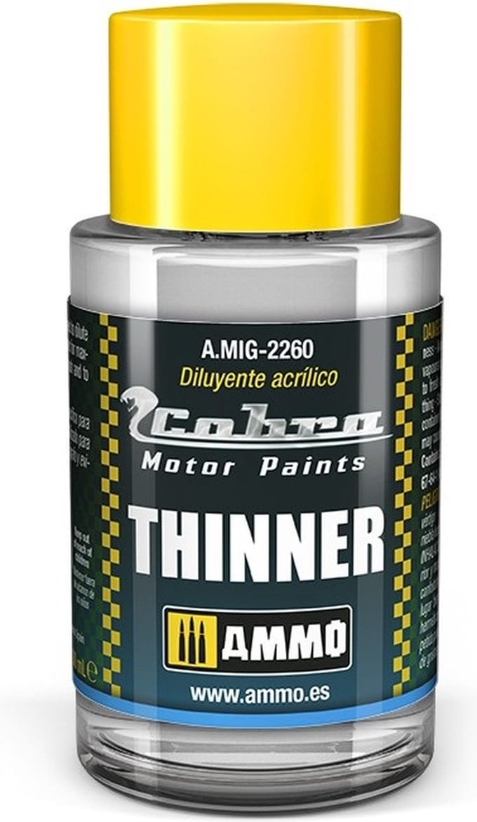 AMMO by Mig Jimenez Hobbyverf Acrylverf - MIG 2260 Cobra Motor Paints - Acrylic Thinner - 30ml Verdunner - 30 ml