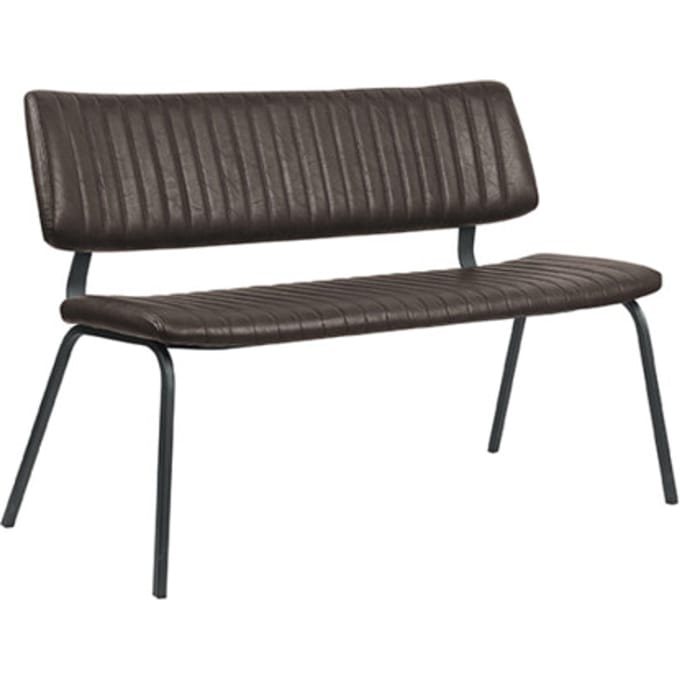 LABEL51 Gusto Eetkamerbanken - Bruin - KunstLeer - 120 cm - -