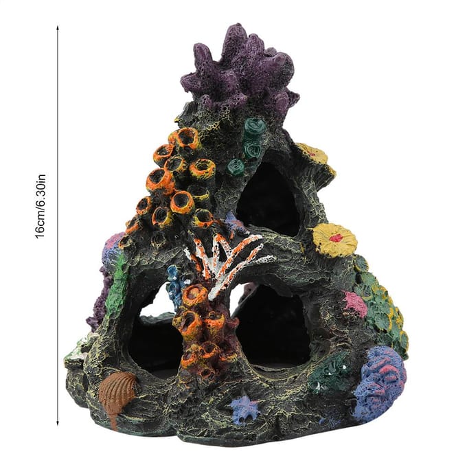 Simulatie Hars Berg Vissenkom Aquarium Ornamenten Decor black