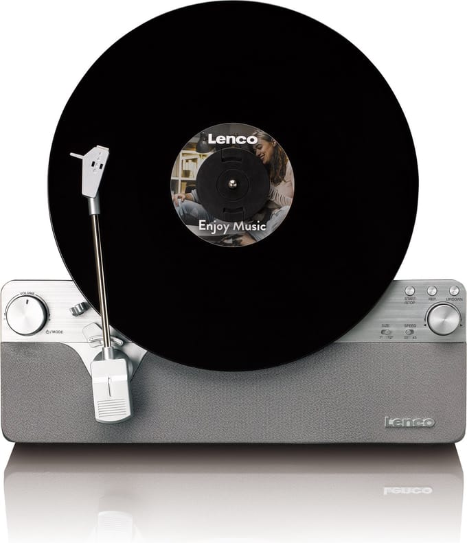 Lenco Platenspeler - Verticale Platenspeler - Volledig automatisch - Bluetooth - LSA-071SI - Grijs