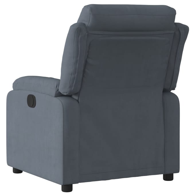 vidaXL - Fauteuil - verstelbaar - fluweel - donkergrijs