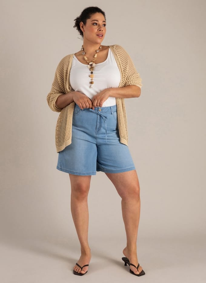YEST CURVE Noa Bottoms - Light Denim Bleached - maat 2(50)