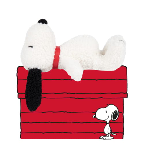Snoopy knuffel in cadeaubox, formaat 17 cm, kleur creme