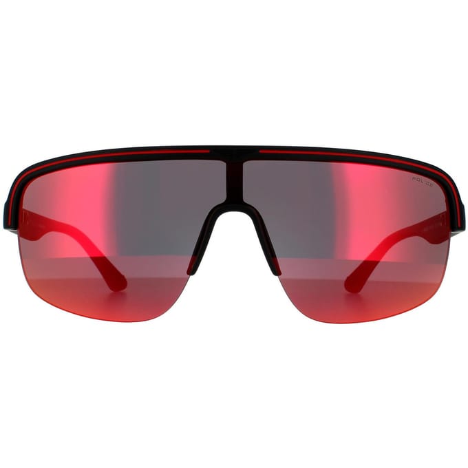 Police zonnebril SPLB47M Arcade 3 6VPX MATTE Dark Gray Multilayer Rood