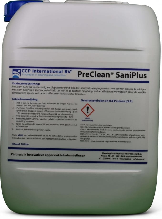CCPI PreClean® SaniPlus 10L Ontkalkende Sanitairreiniger