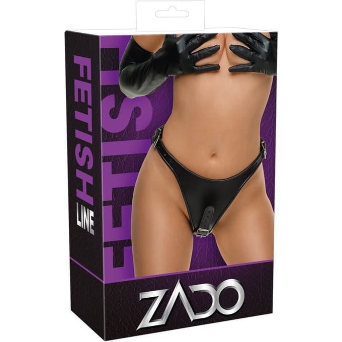 Zado - Leren String met 2 Dildo's