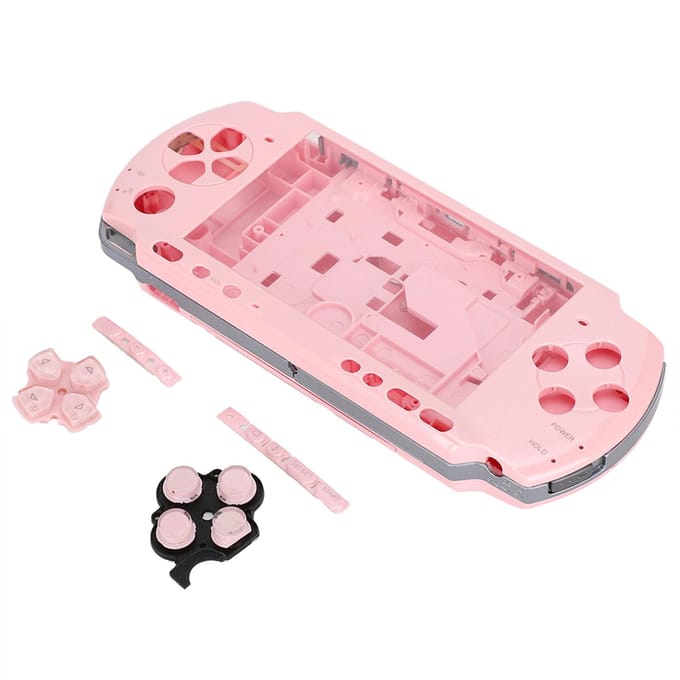 Voor PSP3000 Game Console Behuizing Volledige Behuizing Shell Met Schroevendraaier Draagbaar Compact(Geel) roze
