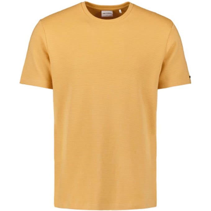 No Excess T-shirt Crewneck Solid Relief Jacquard Yellow Größe: XXL | Basic T-Shirts Outlet | Herren | Gelb