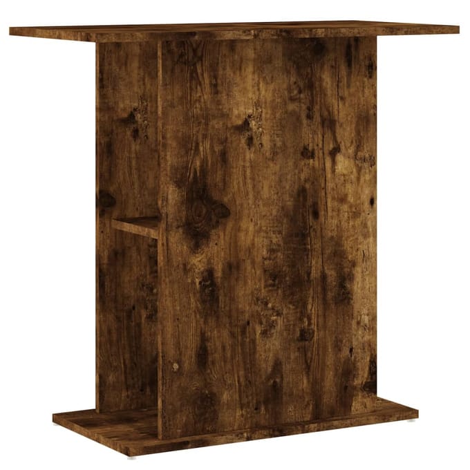 vidaXL - Aquariumstandaard - 75x36x72,5 - cm - bewerkt - hout - gerookt - eiken