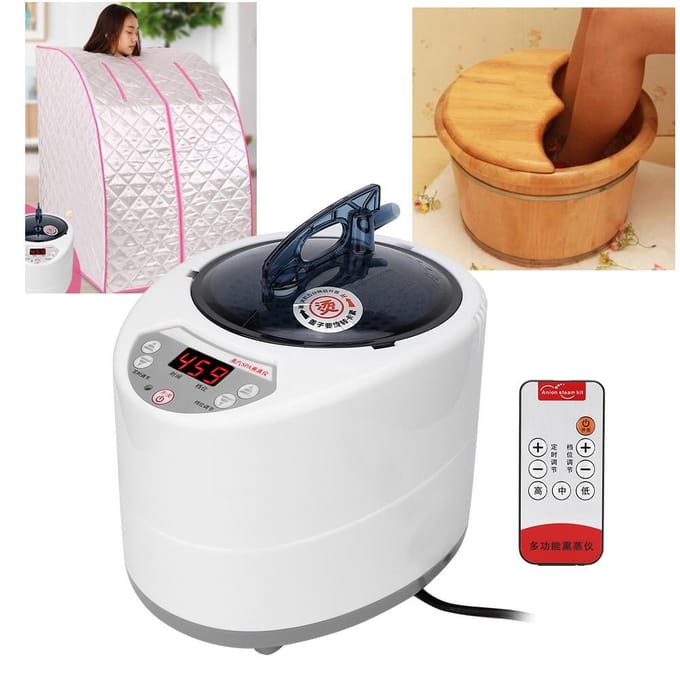 2.5L Fumigatiemachine Voetspa Stoomsauna Stomer Therapie met Afstandsbediening AU PLUG white