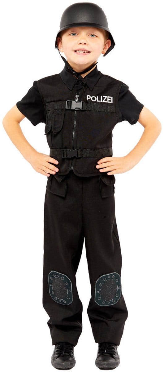 Amscan Kinderkostuum Politie Polyester Zwart 4-6 Jaar