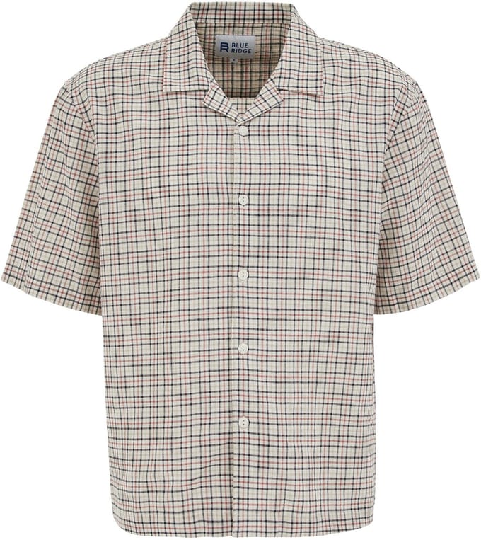 WE Fashion Heren relaxed fit overhemd met ruitdessin