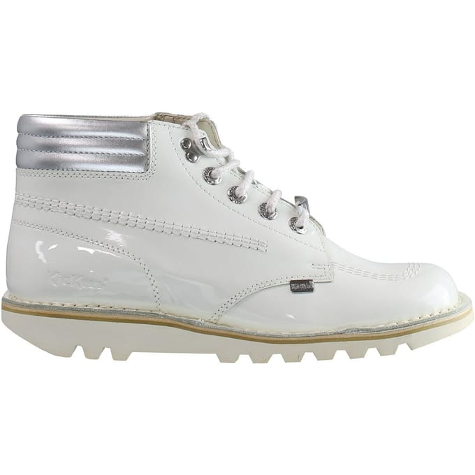 Kickers Throwback Enkellaarsjes Dames Wit
